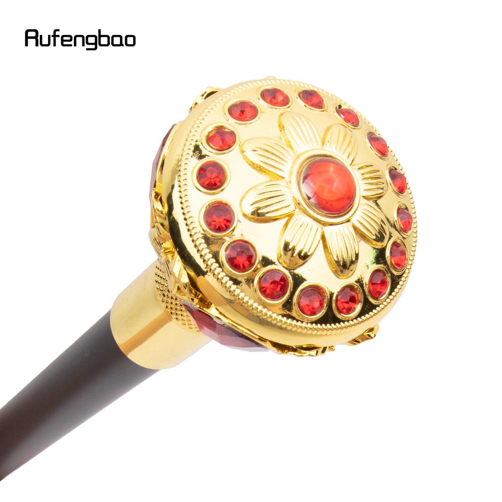 Золотой Красный Цветочный Шар Модная Трость Декоративная Трость Косплей Винтажная Вечеринка Модная Трость Посох 91 см