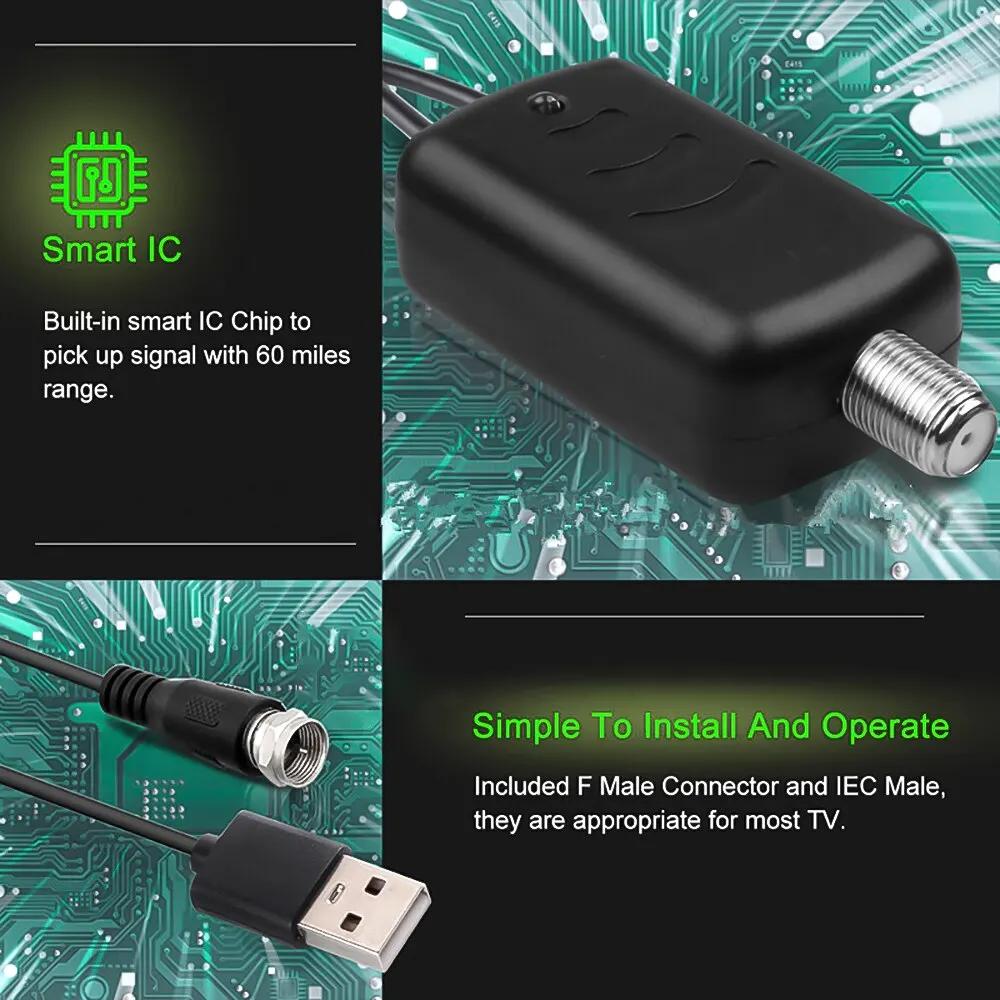 8K Внутренняя 3000 миль Цифровая HDTV антенна ТВ антенна с усилителем DVB T2 ISDBT Спутниковая антенна Приемник сигнала