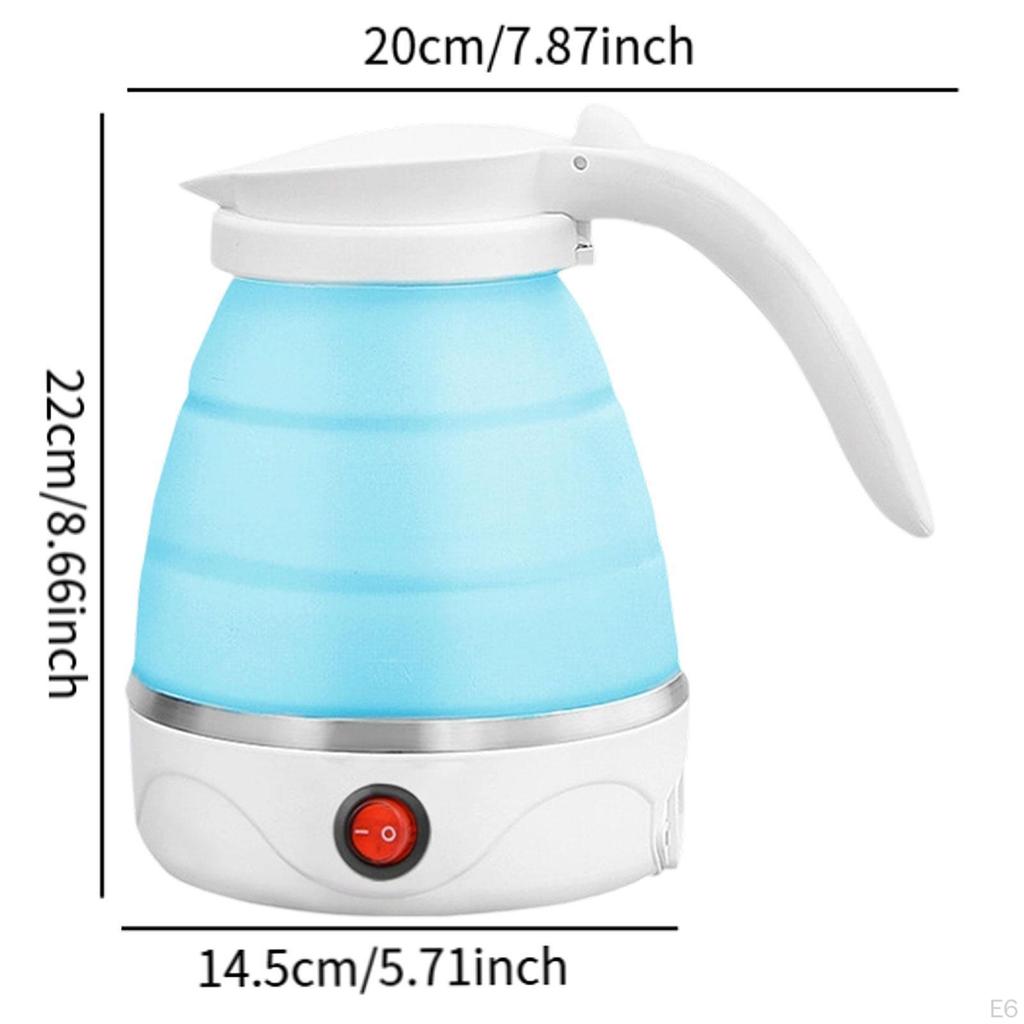 Folding Electric Kettle Foldable 1.2L Silicone Fast Boiling Small Portable Tea Pot