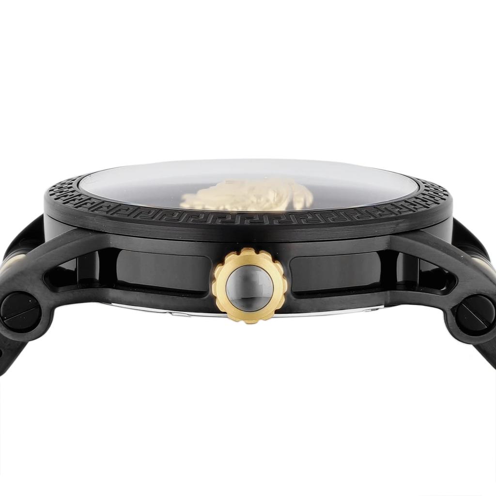 Часы Palazzo Empire, черный циферблат, нержавеющая сталь, сапфировое стекло, кварцевые, 43 мм, швейцарские часы VERD01119, золото [Versace] Мужские [Товар]