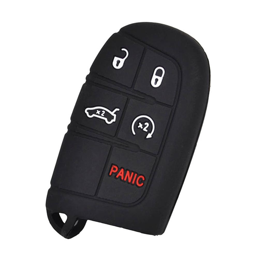 Силиконовый чехол для дистанционного ключа автомобиля для Dodge Ram Charger Journey Durango Jeep Grand Cherokee Chrysler Keyless Fob Shell Holder
