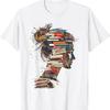 Books Lover Unisex Art Colorful Drawing T Shirt Vintage Breathable Slightly Stretched Designer Clothes Graphic Unisex