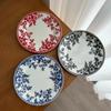 6-inch Blue and White Ceramic Plate Dessert Cake Plate Round Small Dish Table Decoration Ornaments Plate Fruit Tray Tableware