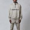 Fear of God Essentials Свитшот с полумолнией из флиса FW20 Унисекс Топы Оливковый FOG-FW20-200