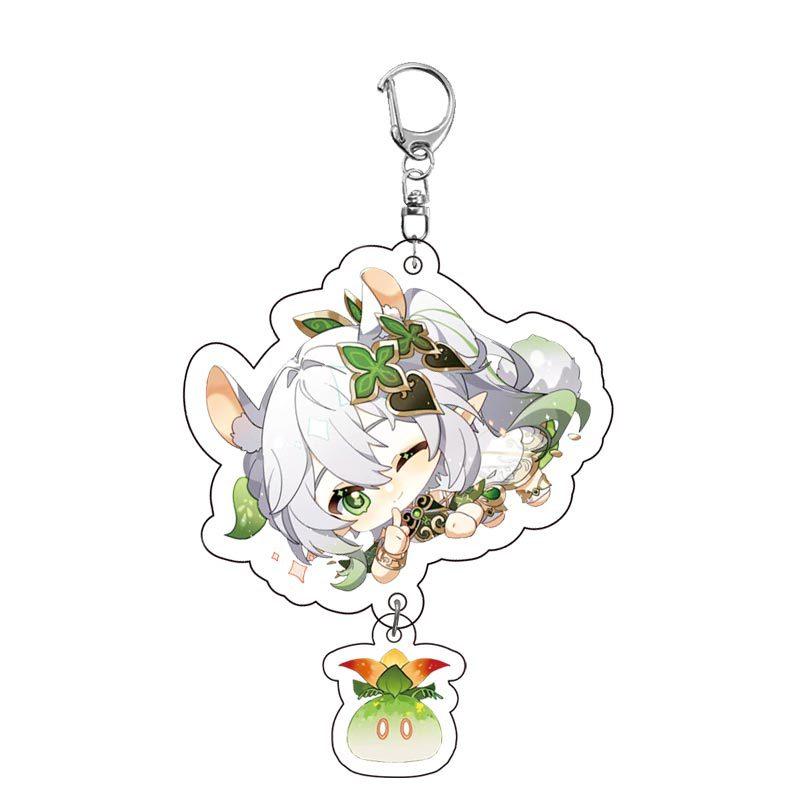 Game Keychains Acrylic Figure School Bag Keychian Holder Key Ring For Children Girl Men Accessories