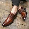 Large Size British Pointed Leather Shoes Size 38-46 Autumn New Business Dress Hairstylist Casual Fashion Men's Shoes