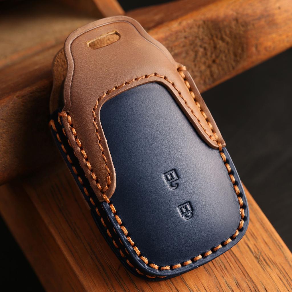 Customized for Toyota BZ4X key cover Corolla Vios Crazy Horse splicing car key cover Genuine leather cow