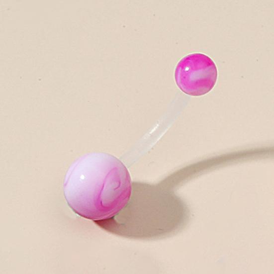 Кольцо для пупка Прозрачный стержень из искусственного мрамора Кольцо для пупка