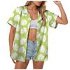 Summer Fashion Women Blouse Resort Style Short Sleeve Lapel Button Up Shirt Tops Plus Size S-5XL Casual Beach Hawaiian Shirts