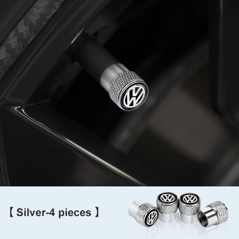 4Pcs Car Styling Wheel Tire Valve Caps Tyre Stem Cover Waterproof Accessories For VW Polo Golf MK4 Passat Tiguan Arteon Touareg zj3