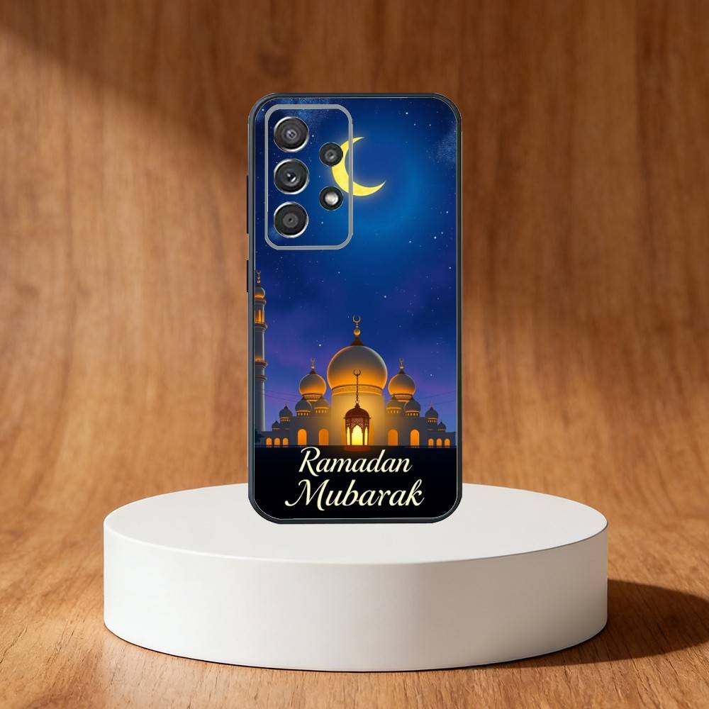 Чехол для телефона Eid Mubarak Ramadan Kareem для Samsung S25, S24, S21, S22, S23, S30, Ultra, S20, Plus, Fe, Note, 10, 9, 5G Черный