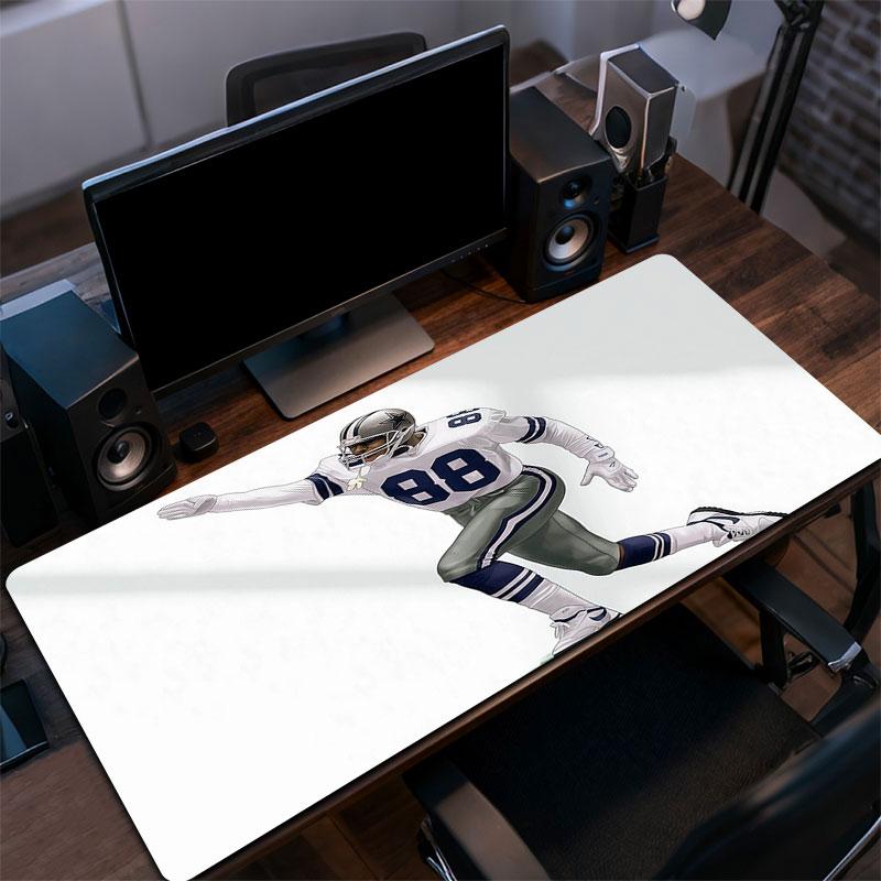 Michael Irvin Mouse Pad, Large Gaming Desk Mat, Non-slip XXL Mousepad for Laptop & Tablet, Mini PC Playmat with Stitched Edges