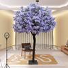 Синее Цветочное Искусственное Дерево в Горшке для Внутреннего и Наружного Использования, для Ландшафтного Дизайна и Декора Гостиной