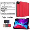Магнитный тройной чехол для iPad Pro 12.9 2020, чехол с функцией автоматического сна/пробуждения 4-го поколения Funda