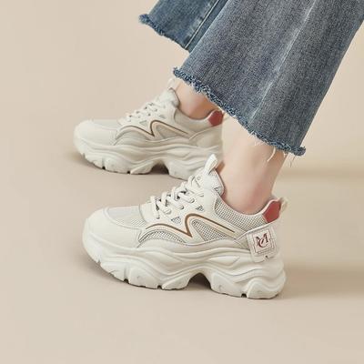 Женские кроссовки «папины кроссовки» новые летне-осенние сетчатые дышащие на толстой подошве легкие кроссовки на мягкой подошве детские