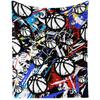 Basketball-themed graffiti Printed Blanket for Sofa Bed Travel Camping Living Room Office Conditioning Blanket