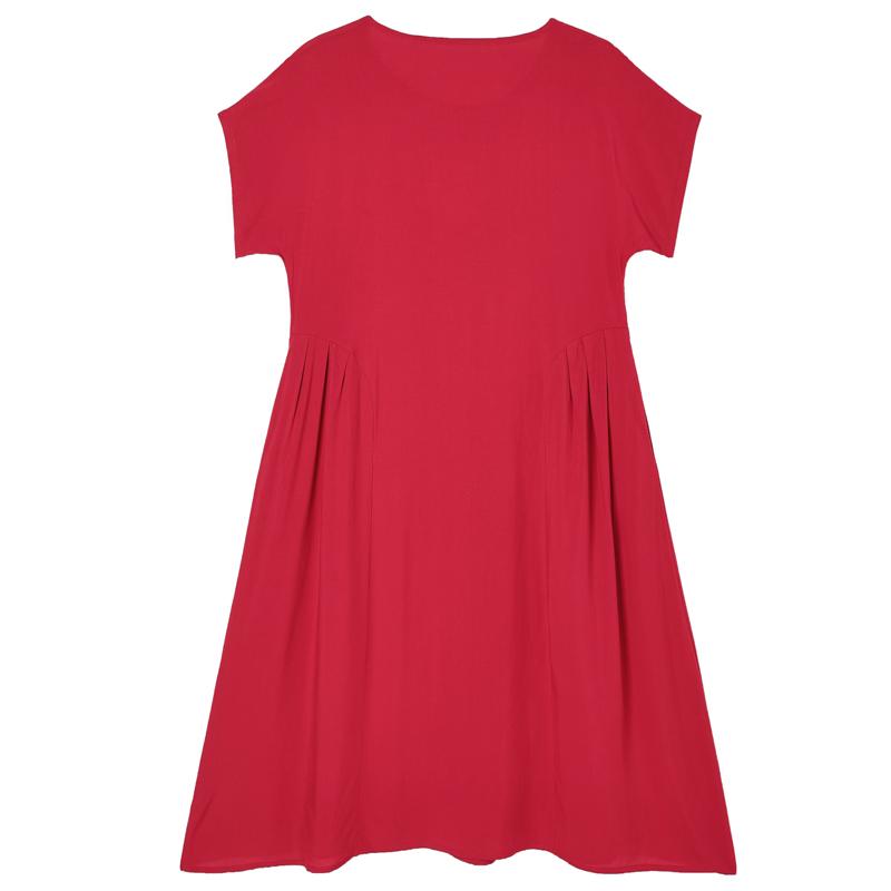 Элегантное женское летнее платье больших размеров, винтажная одежда, однотонные, с коротким рукавом, свободные длинные платья