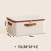 Box Capacity Foldable Large Storage With Soft Lid Portable Organizer For Household And Document Storage