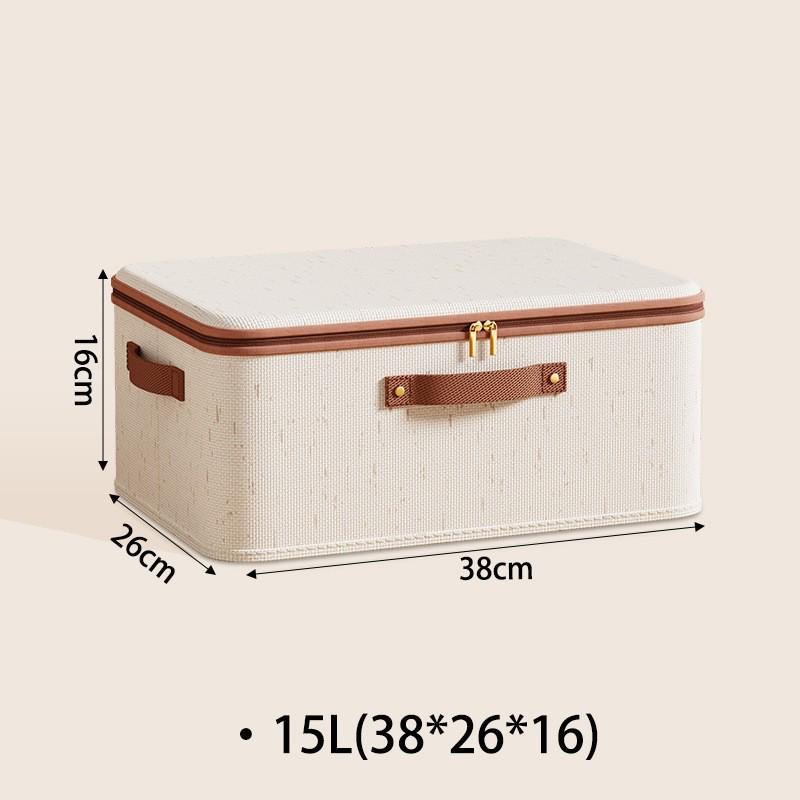 Box Capacity Foldable Large Storage With Soft Lid Portable Organizer For Household And Document Storage