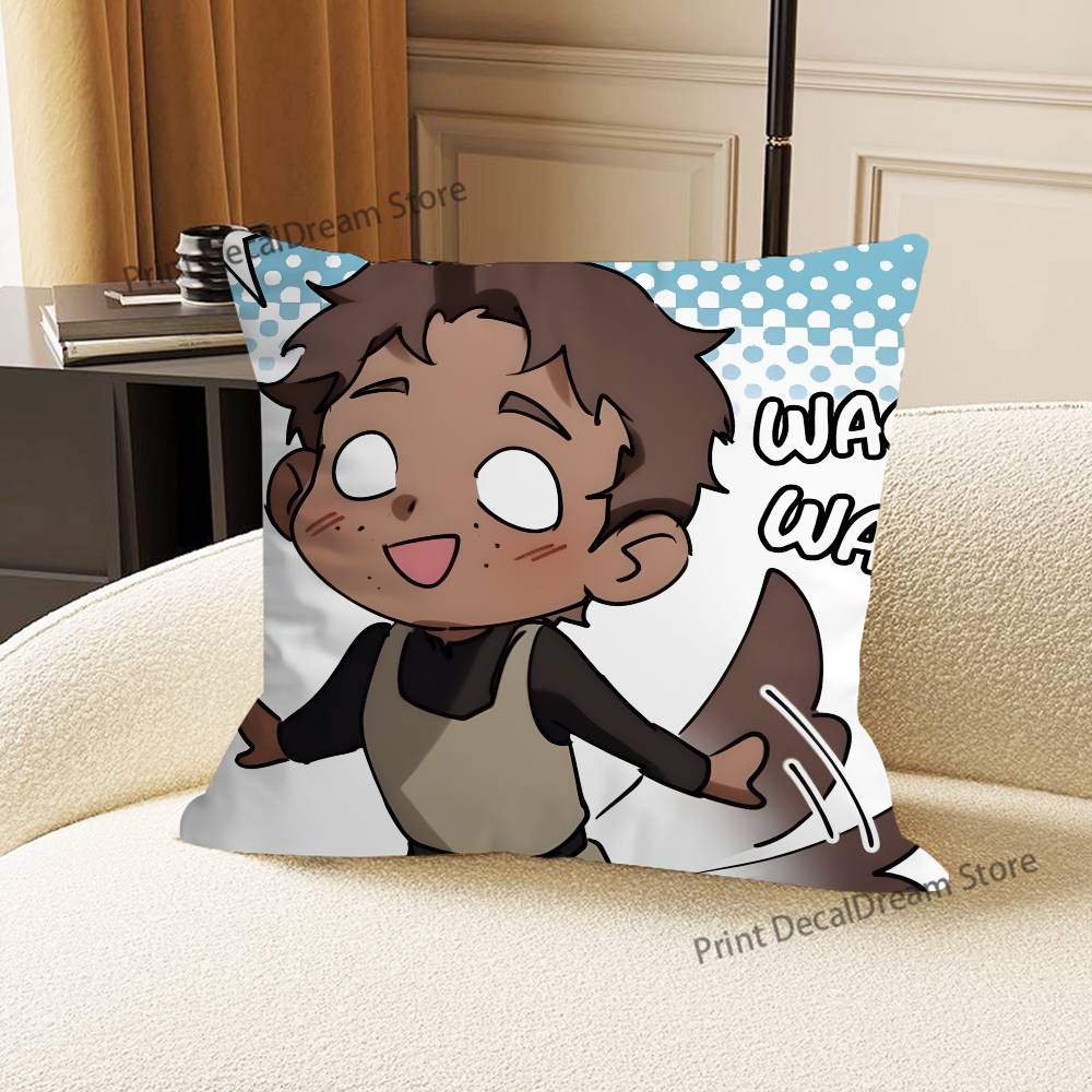 LLove Bite Comic Printed Pillow Cover Cushion Case Simple Sofa Pillow Case No Pillow Core