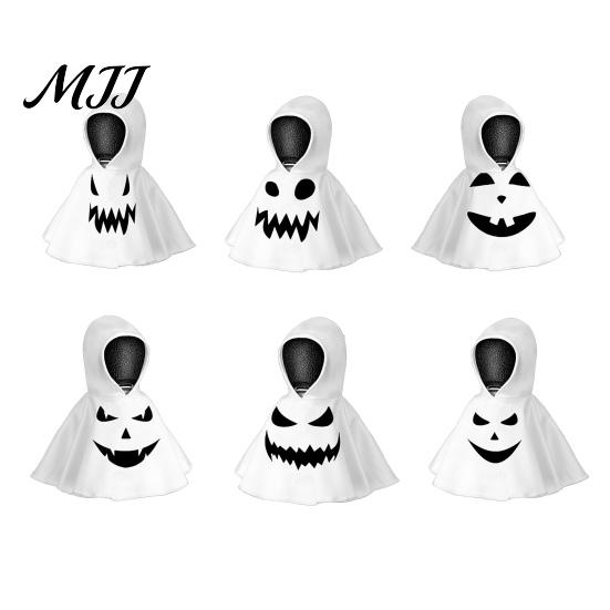 Lawn Goose Outfit 1/6Pcs Halloween Ghost Hoodie Outfits Car Gear Shift Cover Decoration Porch Garden Statue Clothing Auto Hooded Sweatshirt