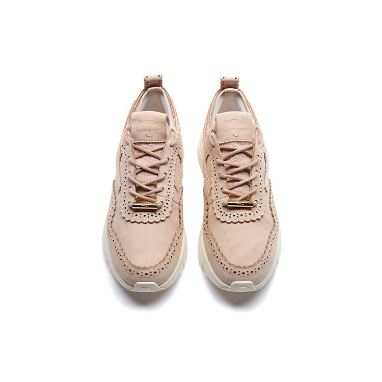 Li Ning 1990 Sword Dragon Low Top Retro Sports Casual Shoes Women Sneakers Peach-Pink ALLS004-1