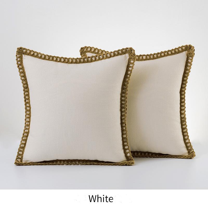 1 шт. скандинавские однотонные товары для дома, наволочка из хлопка и льна, наволочки, наволочки из мешковины, льняные обрезанные края