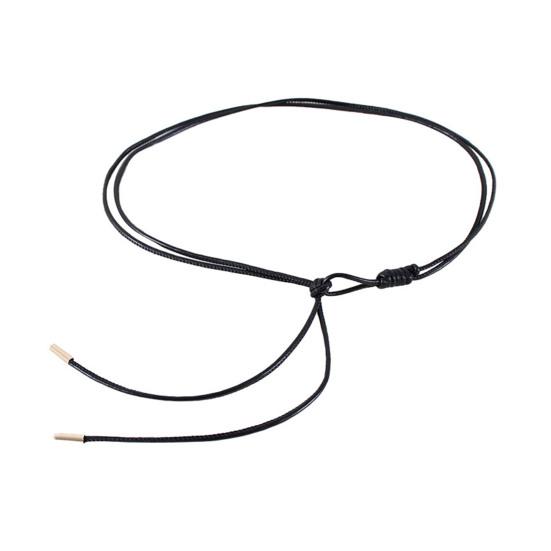 Imitation Leather Women Belt Versatile Solid Color Knotted Design Adjustable Waist Belt Shirt Dress Tops Accessories