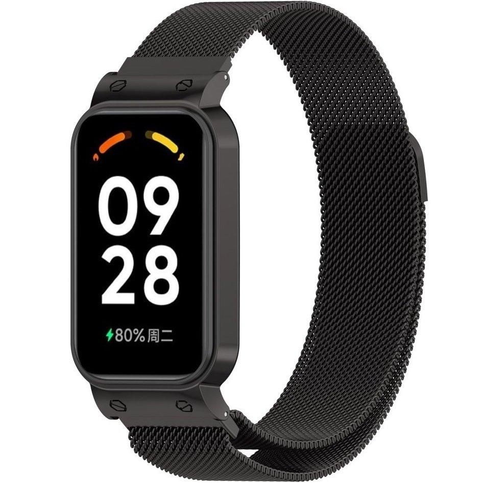 Milanese Bracelet for Xiaomi Redmi Smart Band 2 / Xiaomi Smart Mi Band 8 Active, Black