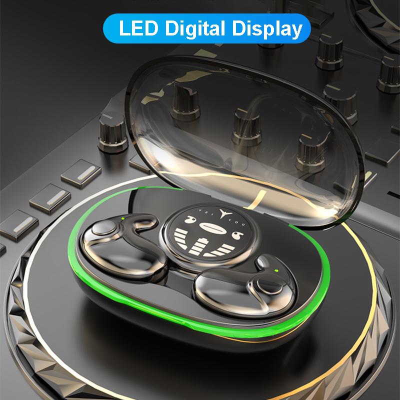 Невидимые наушники для сна с шумоподавлением и чехлом для зарядки Мини-наушники TWS Беспроводные Bluetooth-гарнитуры с сенсорным управлением Сверхлегкие скрытые наушники