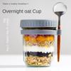 With Spoon Mason Jars Cereal Nut Yogurt Salad Cup Overnight Oat Glass Cup Multifunction Tumbler