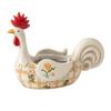 Gingham Daisy Print Kitchen Rooster Storage Basket Resin Rooster Utensil Holder  Home Dining Table