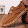 Fashion Casual Men Shoes Luxury Cow Suede Leather Oxfords British High Quality Sneakers Breathable Lace-Up Oxfords Shoes Men