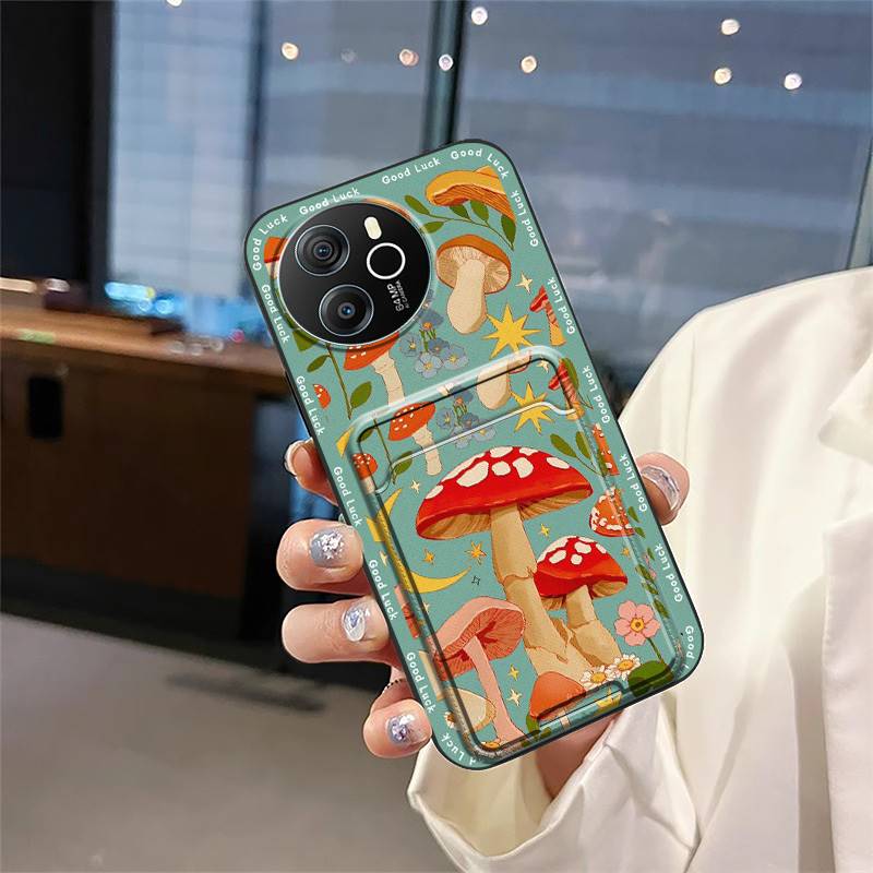 TPU Full Wrap Phone Case For Blackview Shark8/Oscal Tiger12 Card Slot Cartoon Silicone Cover Soft Case Anti-knock Cute