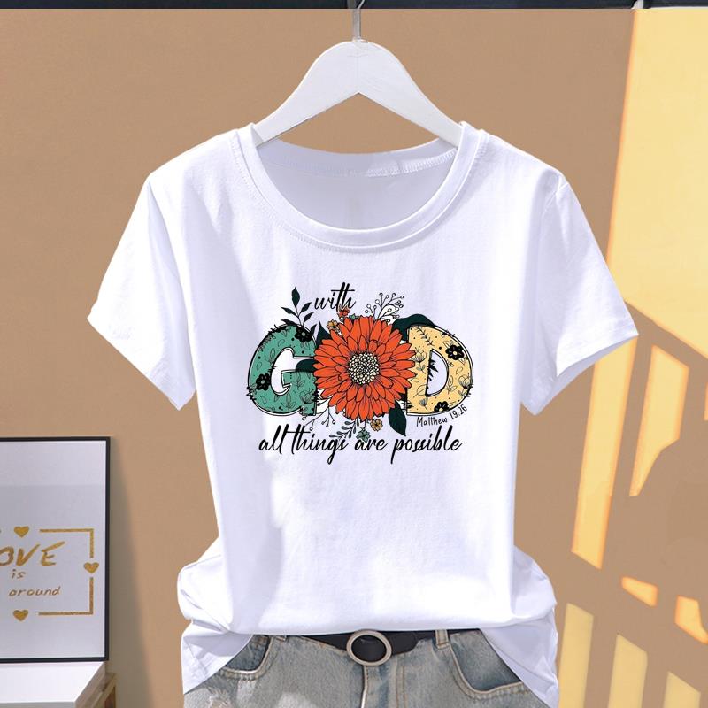 (Азиатский размер) Футболка с графическим принтом, женская повседневная модная принтованная леопардовая надпись, стиль, милая, милая женская повседневная женская футболка с коротким рукавом