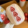 Multifunctional Cute Cosmetic Bag Large Capacity Toiletry Bag Strawberry Plush Makeup Bag  Girls