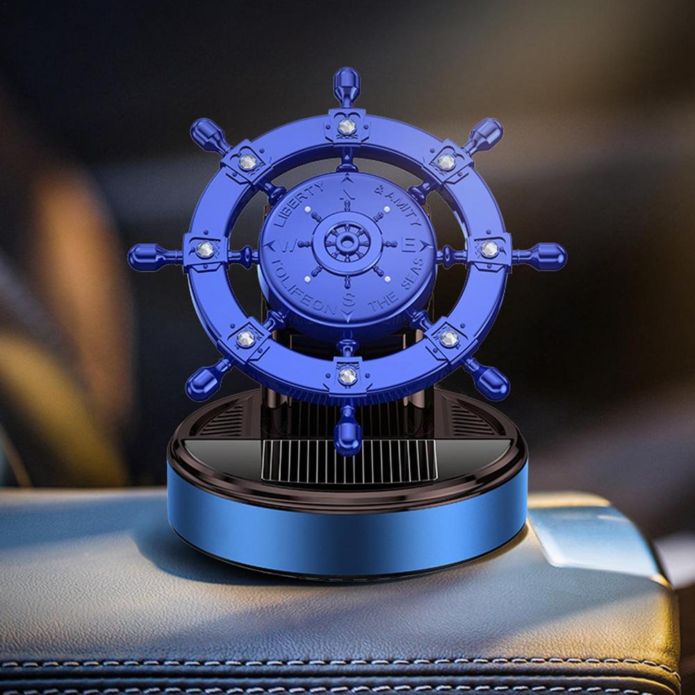 Автомобильный диффузор для ароматерапии, вращающийся солнечный металлический руль, ароматизатор для приборной панели автомобиля, украшение для домашнего офиса, рабочего стола