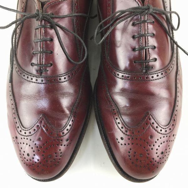 Винтажные туфли Dexter Full Brogue Wingtip, 80-е, сделано в США, бордовые, размер 10.5M 28.0, мужские(ИСПОЛЬЗОВАЛ)