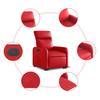 Recliner with Rising Aid Red Faux Leather
