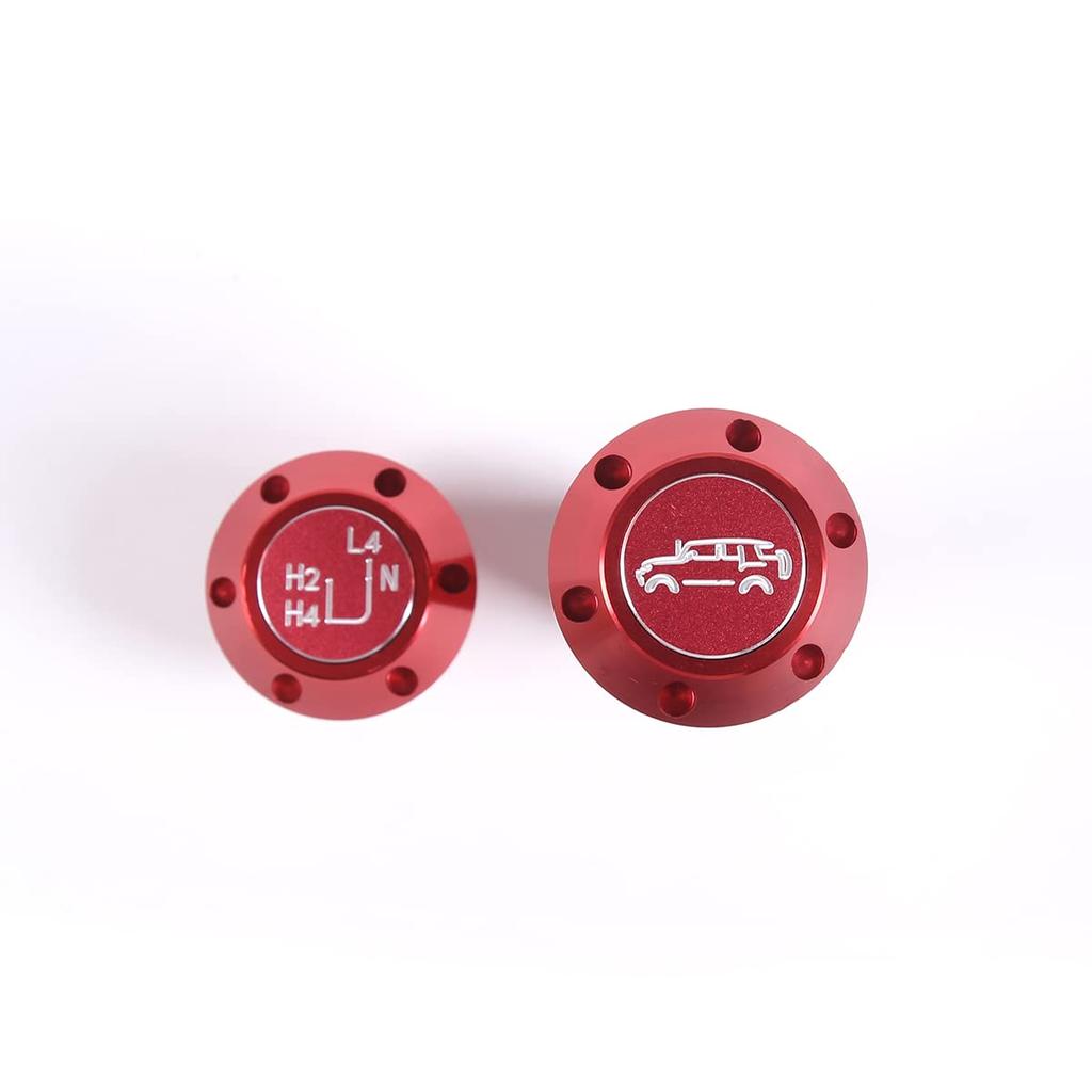 DIYUCAR Car Gear Stick Shift Lever Knob, Gear Stick Shifter Head, Aluminum Alloy (Red) for Toyota FJ Cruiser 2007-2021