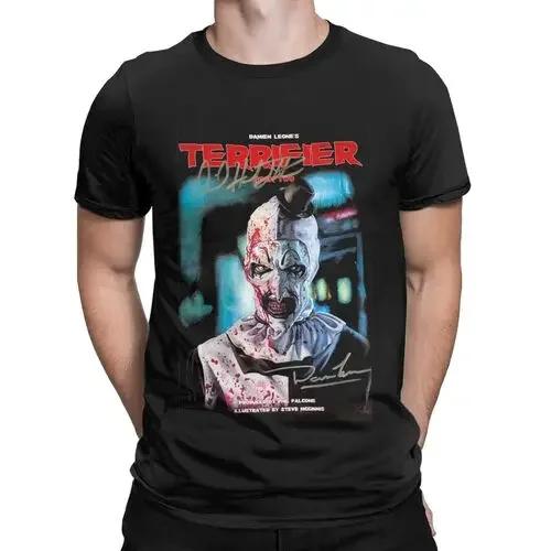 Hipster Tees Short Sleeve Round Collar 100% Cotton Summer Clothing Horror Movie Scary Art The Clown Terrifier t shirt for
