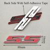 BODCA1 3D Metal Car Styling Red Black Logo SS Sticker Emblem Rear Trunk Badge For Chevrolet Camaro Chevelle Impala Malibu Accessories