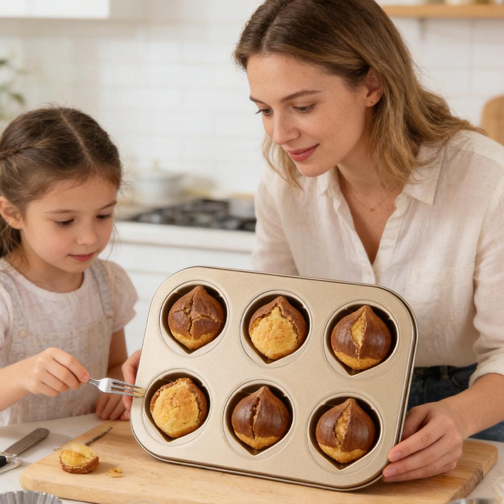 Форма для маффинов и рисовых пирожных в форме ракушки, противень для выпечки десертов, материал - углеродистая сталь, прочный, долговечный, антипригарный, для изготовления праздничных тортов