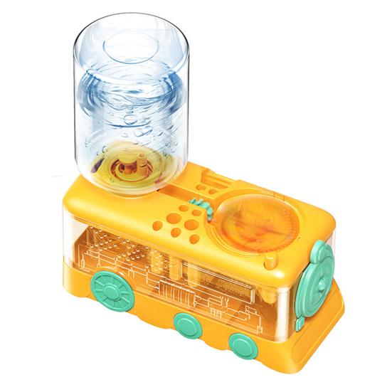 Очиститель кистей с поддоном для краски, циркуляцией воды, ополаскиватель для кистей с держателем для кистей, бутылка для воды 400 мл, дизайн поезда, инструмент для чистки кистей для рисования, подарок