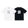 Stussy Черная 8 Классическая Водяной Знак Буквенный Принт 2025 Унисекс Уличная Одежда Свободный Крой Хлопковая Футболка