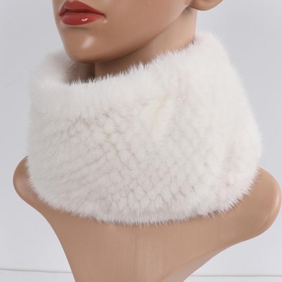 Новые женские зимние шарфы из натурального меха норки, повязки на голову, эластичный вязаный шарф из натурального меха норки, толстая теплая женская меховая шаль с кольцом