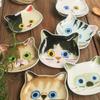 1PC Mini Serving Dishes Kitchen Cat Face Ceramic Dish Perfect Housewarming Gift Snack Plates Cute Spoon Holder Adorable