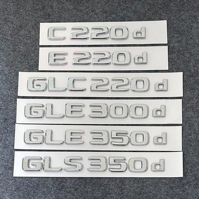 3D ABS Буквы E220d GLC220d C220d C250d GLE350d 4Matic Шильдик для Mercedes Benz W205 Наклейка на багажник автомобиля