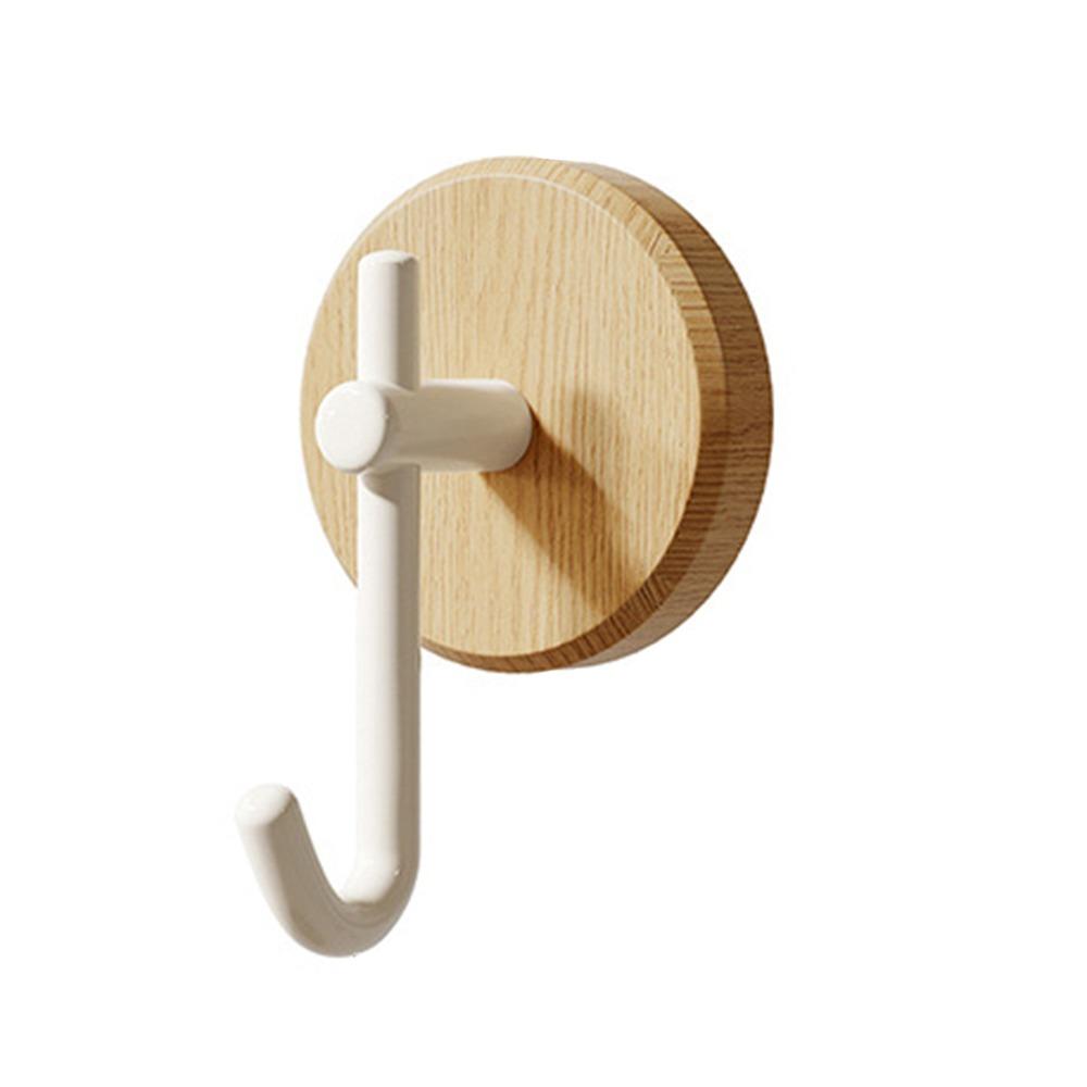 Северная Европа Деревянный Настенный Крючок Черный Белый Самоклеящийся Настенный Крючок для Хранения Без Сверления Водонепроницаемый Держатель для Полотенец Украшение