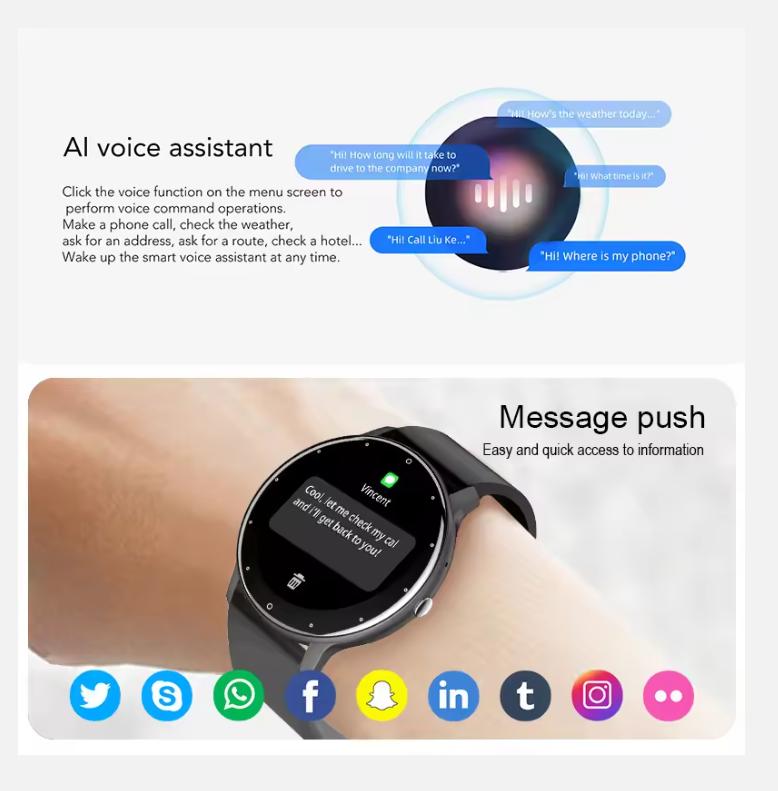 2025 Смарт-часы для женщин и мужчин, полный сенсорный экран, Bluetooth 5.2, водонепроницаемые часы, спортивный фитнес-трекер, заводской IP67 ZL02, новые